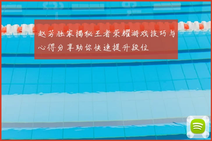 赵芳独家揭秘王者荣耀游戏技巧与心得分享助你快速提升段位